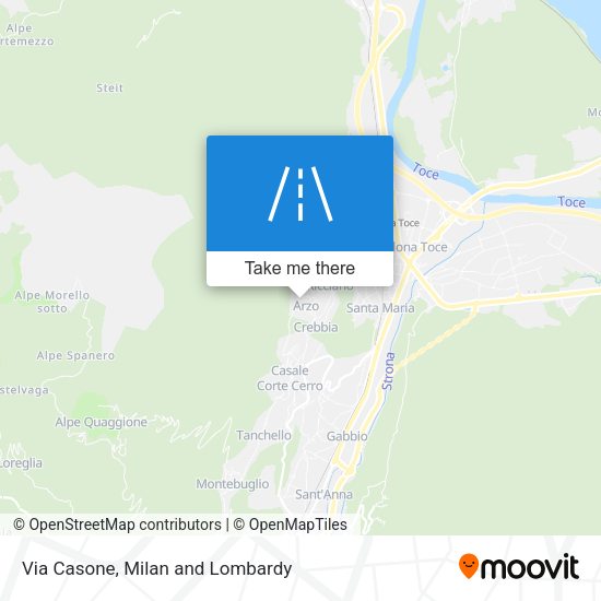 Via Casone map