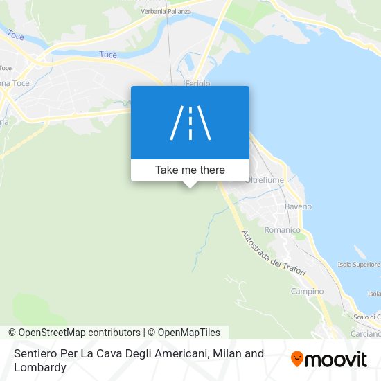 Sentiero Per La Cava Degli Americani map