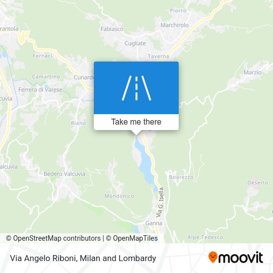 Via Angelo Riboni map