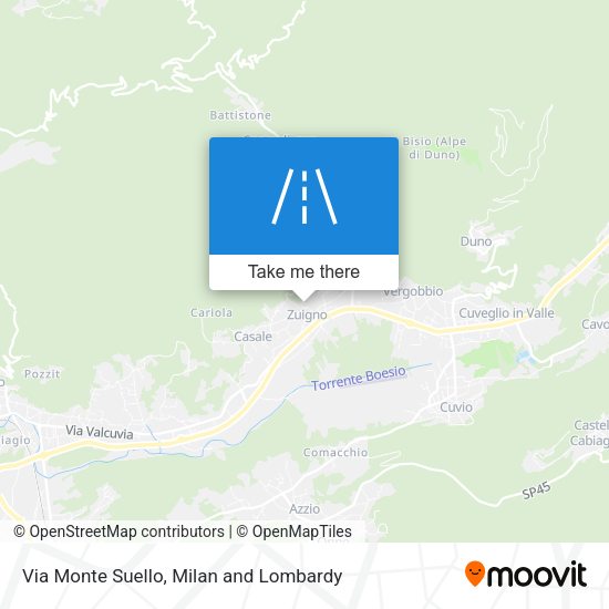 Via Monte Suello map