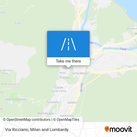 Via Ricciano map