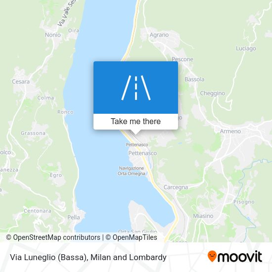 Via Luneglio (Bassa) map