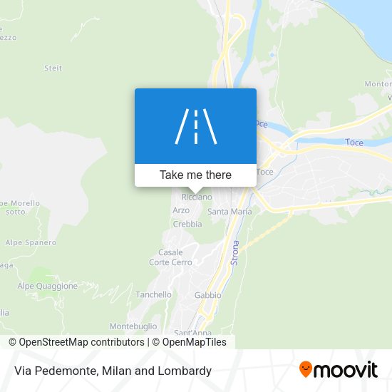 Via Pedemonte map