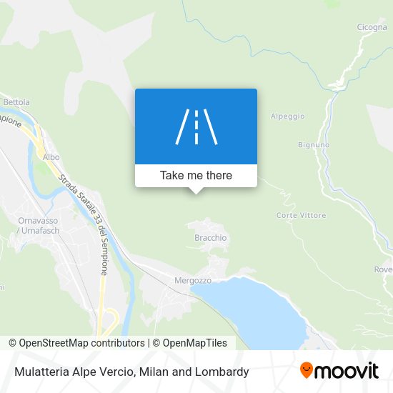 Mulatteria Alpe Vercio map