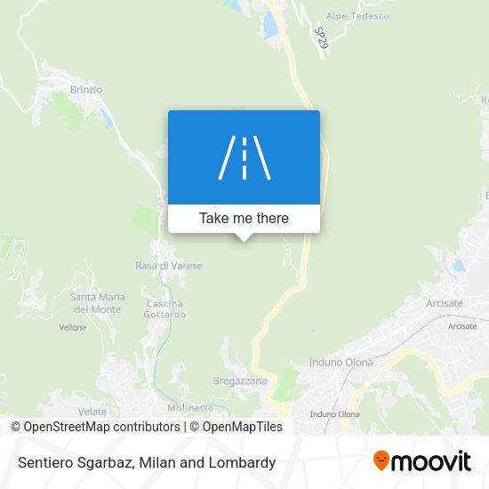 Sentiero Sgarbaz map