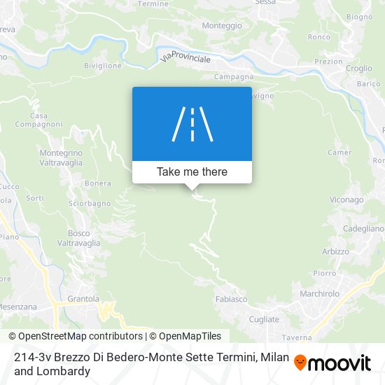 214-3v Brezzo Di Bedero-Monte Sette Termini map