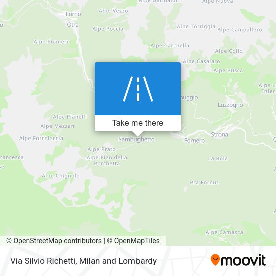 Via Silvio Richetti map