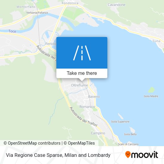 Via Regione Case Sparse map