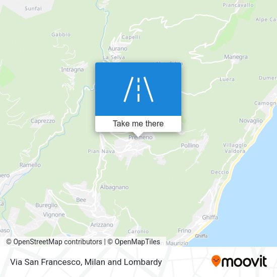 Via San Francesco map