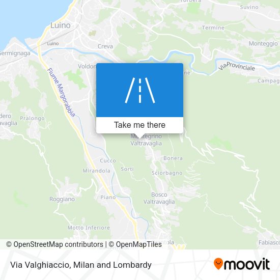 Via Valghiaccio map