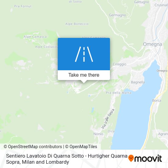 Sentiero Lavatoio Di Quarna Sotto - Hurtigher Quarna Sopra map