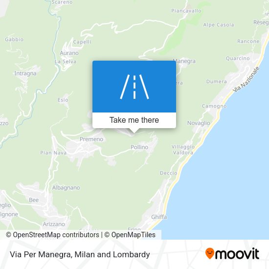 Via Per Manegra map