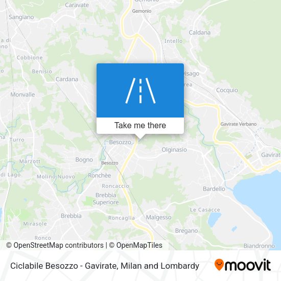 Ciclabile Besozzo - Gavirate map