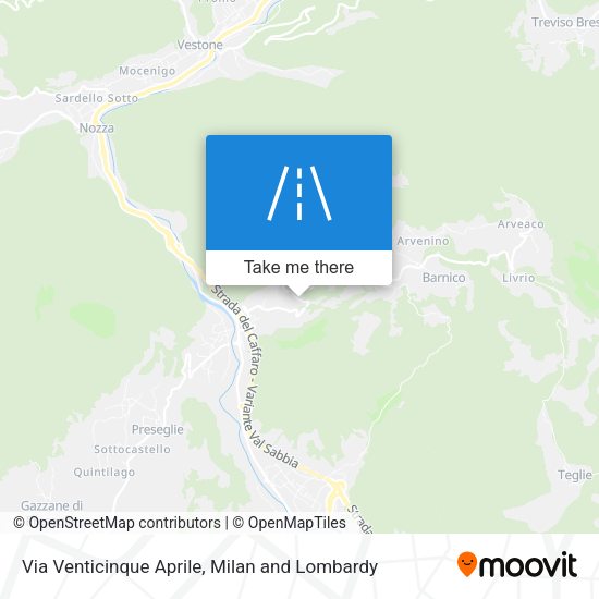 Via Venticinque Aprile map