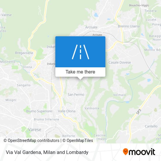 Via  Val Gardena map
