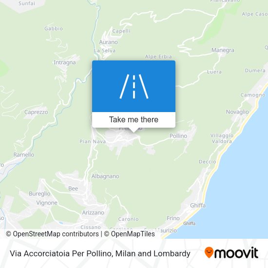 Via Accorciatoia Per Pollino map