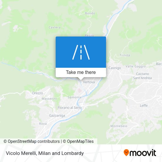 Vicolo Merelli map