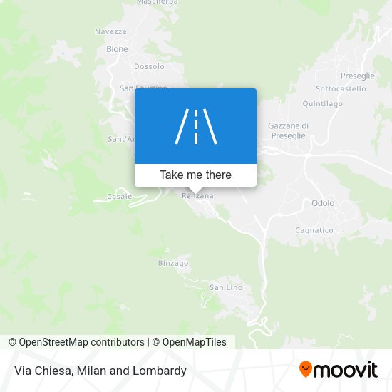 Via Chiesa map
