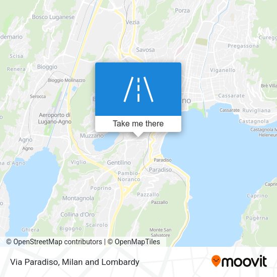 Via  Paradiso map