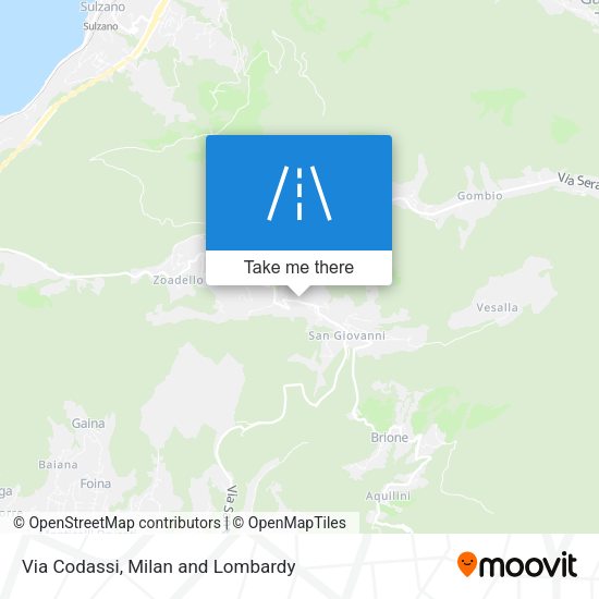 Via Codassi map