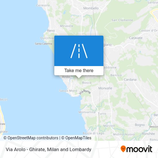 Via Arolo - Ghirate map