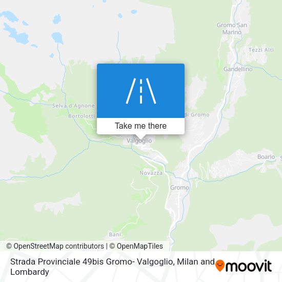 Strada Provinciale 49bis Gromo- Valgoglio map