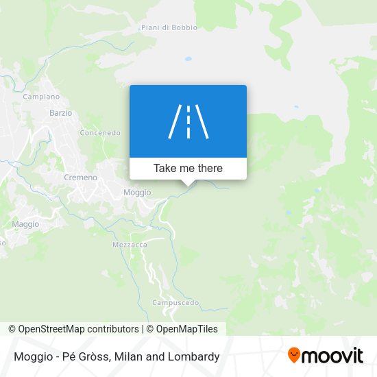 Moggio - Pé Gròss map