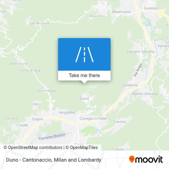 Duno - Cantonaccio map