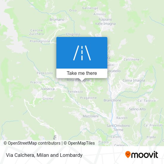 Via Calchera map