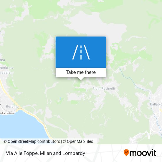 Via Alle Foppe map