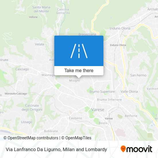 Via Lanfranco Da Ligurno map