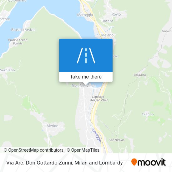 Via Arc. Don Gottardo Zurini map