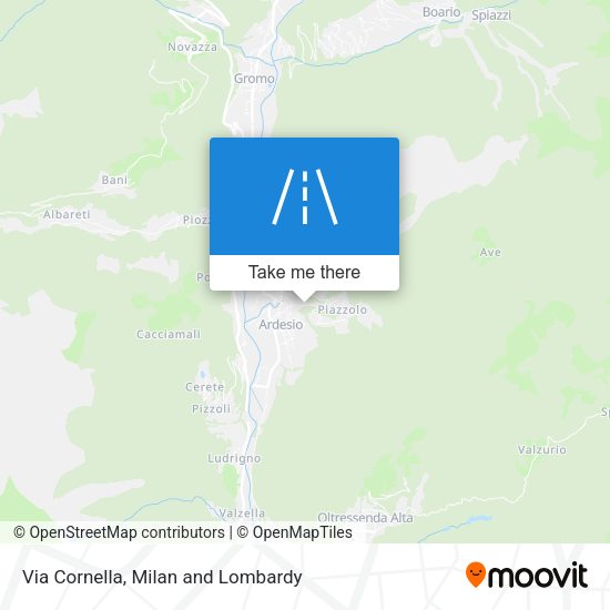 Via Cornella map