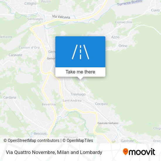 Via Quattro Novembre map