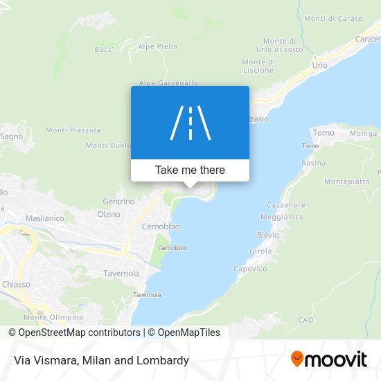 Via Vismara map