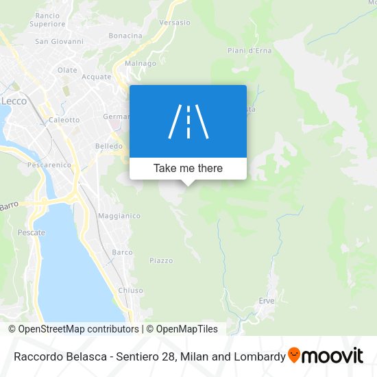 Raccordo Belasca - Sentiero 28 map