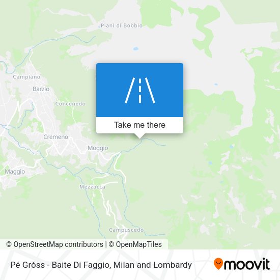 Pé Gròss - Baite Di Faggio map