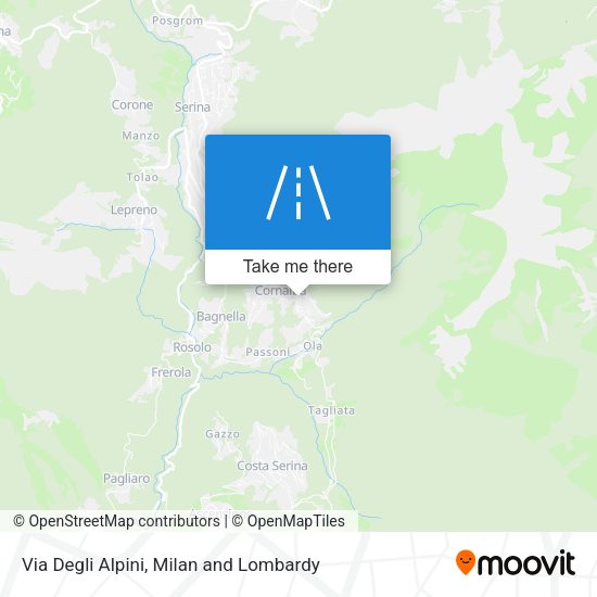 Via Degli Alpini map