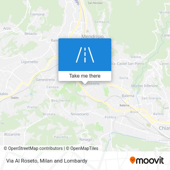 Via Al Roseto map