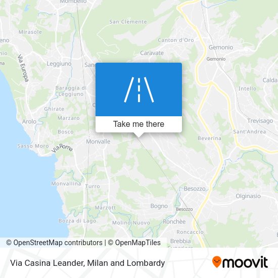 Via Casina Leander map