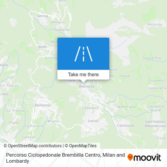 Percorso Ciclopedonale Brembilla Centro map