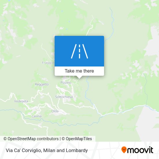 Via Ca' Corviglio map