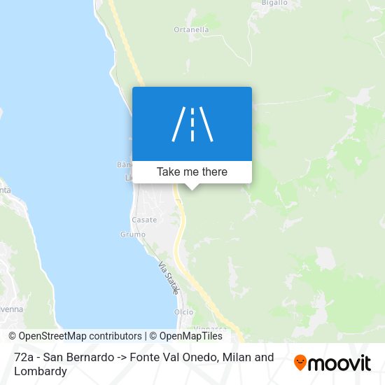 72a - San Bernardo -> Fonte Val Onedo map