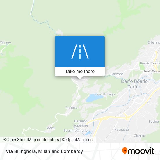 Via Bilinghera map