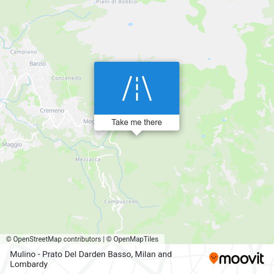 Mulino - Prato Del Darden Basso map
