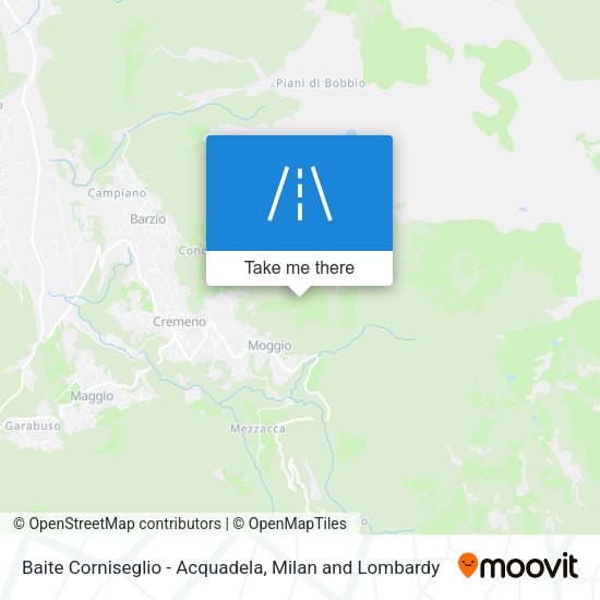 Baite Corniseglio - Acquadela map