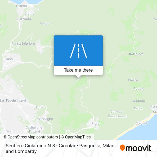 Sentiero Ciclamino N.8 - Circolare Pasquella map