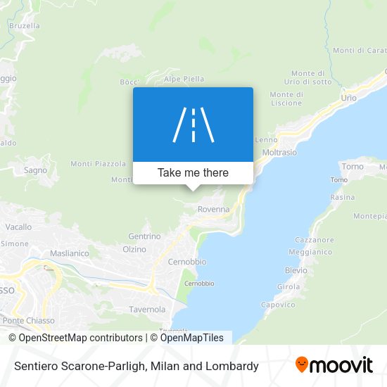 Sentiero Scarone-Parligh map