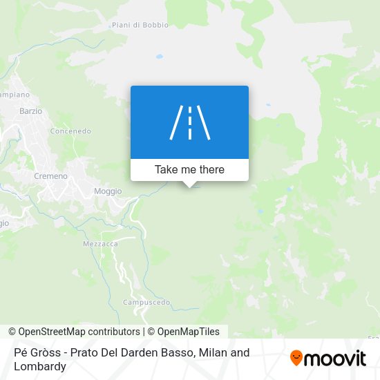 Pé Gròss - Prato Del Darden Basso map