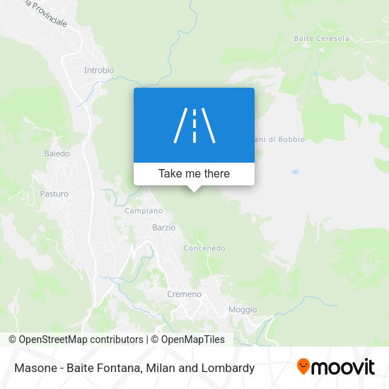 Masone - Baite Fontana map